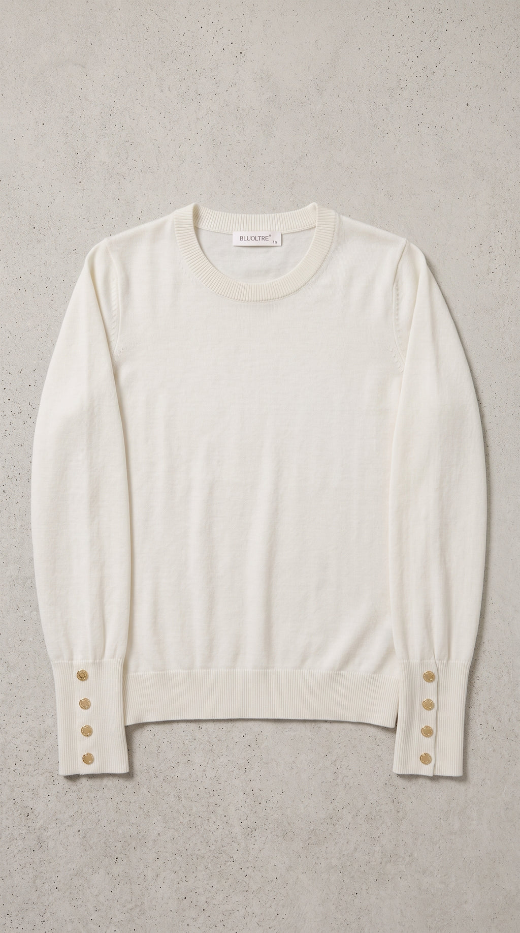 Fine-Knit Crew-Neck Sweater